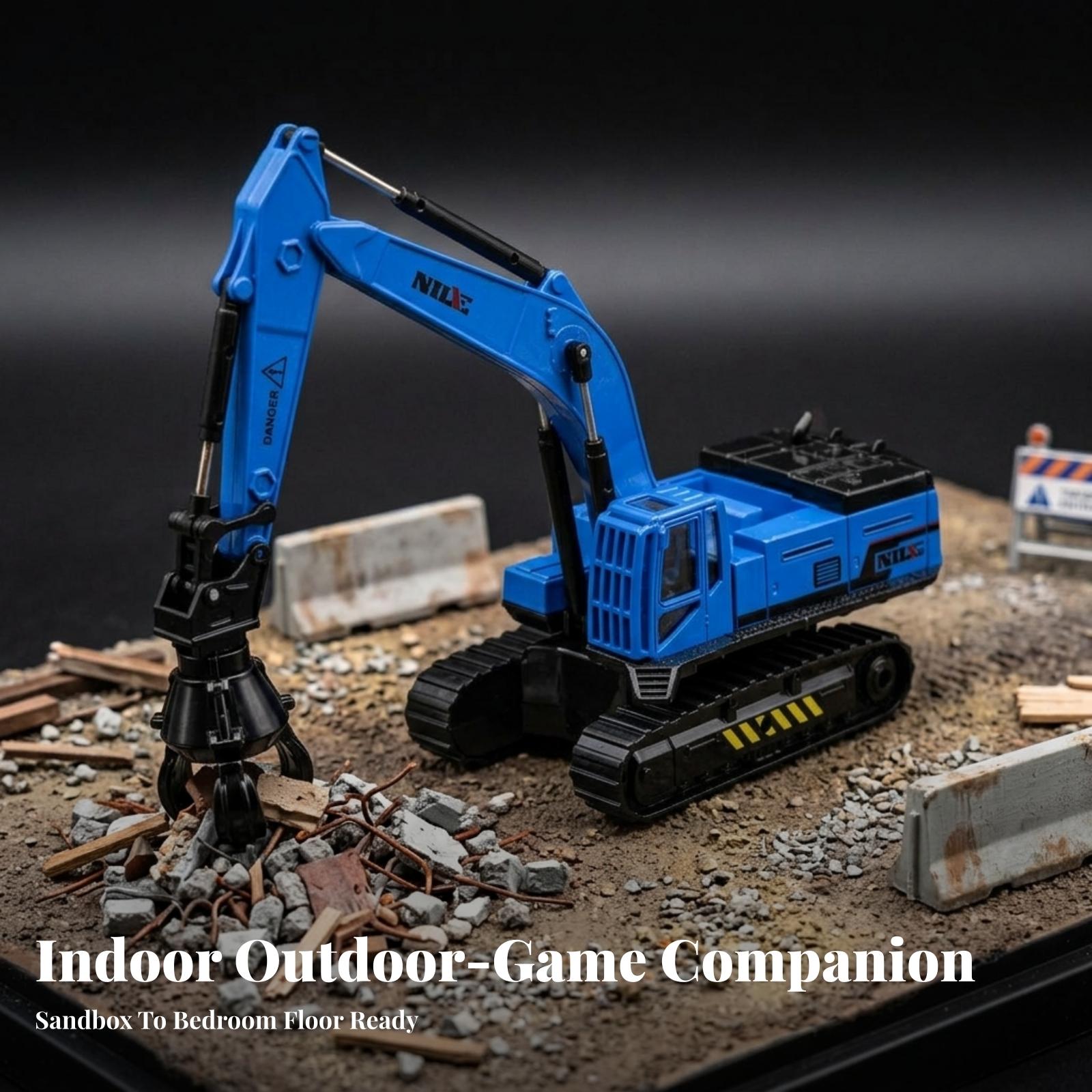 Heavy Equipment Game - Juguete de excavadora azul en miniatura