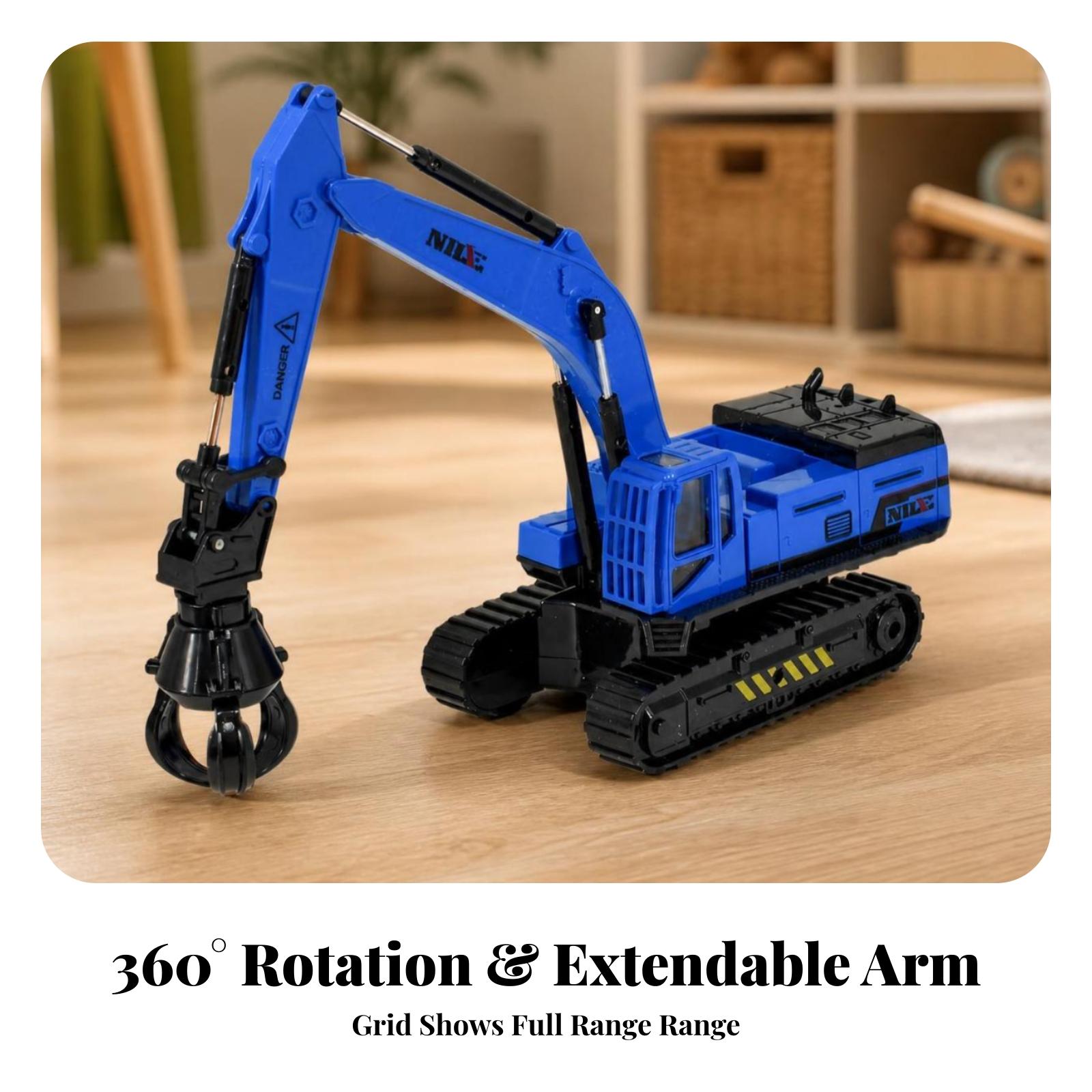 Juguete de excavadora azul en  - Heavy Equipment Game reseña y precio