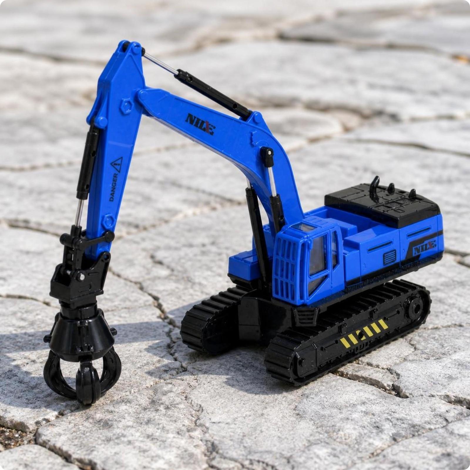 Juguete de excavadora azul en  - Heavy Equipment Game reseña y precio
