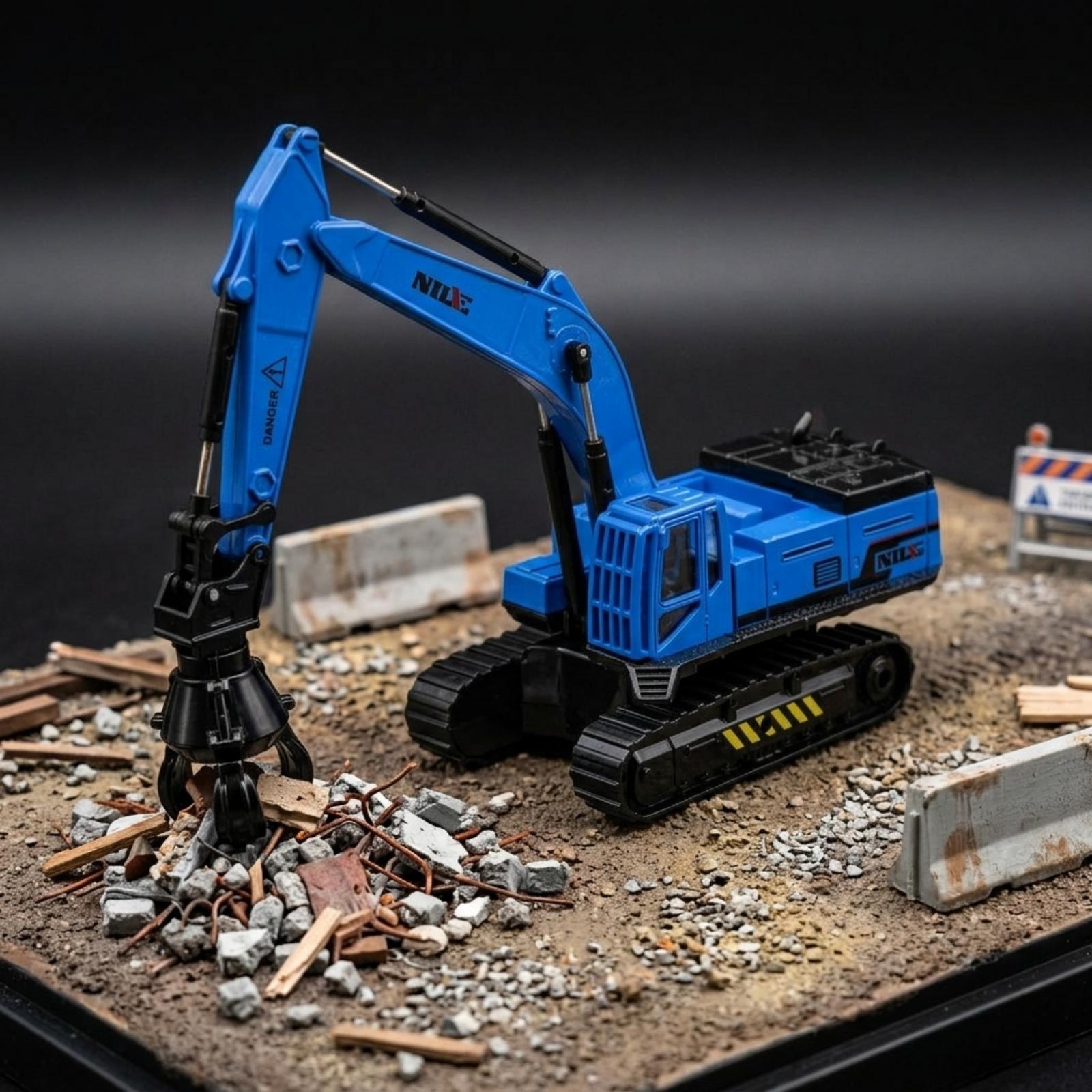 Juguete de excavadora azul en  - Heavy Equipment Game reseña y precio